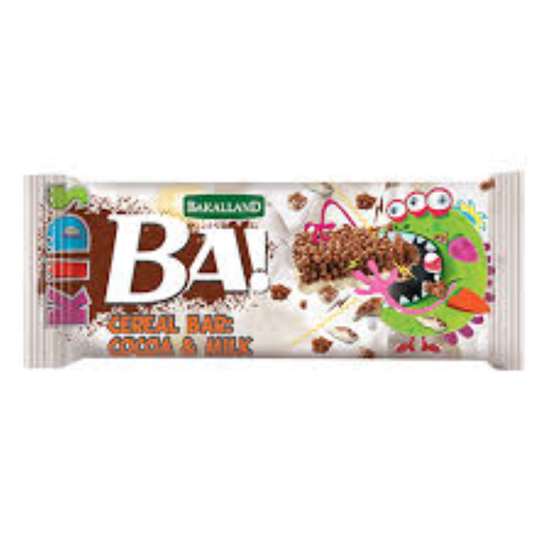 BAKALLAND BA KIDS BAR COCOA & MILK 25G